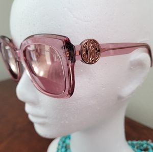 Womens Roberto Cavalli Pink Oval Sunglasses RC1069